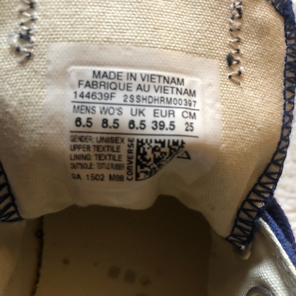 Converse canvas sneakers excellent condition W8.5 - Picture 7 of 8